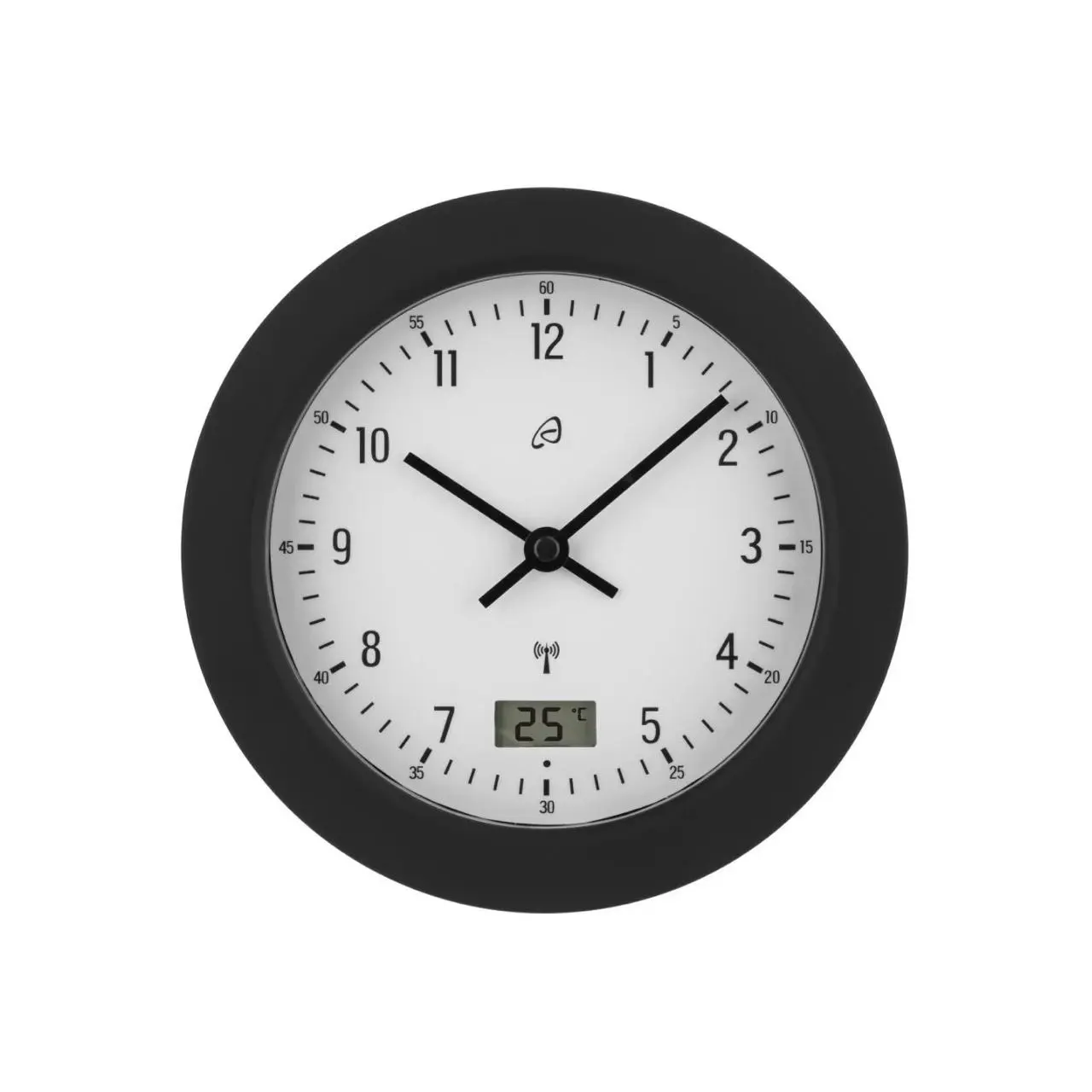 Auriol Radio-Controlled Bathroom Clock with Temperature Display