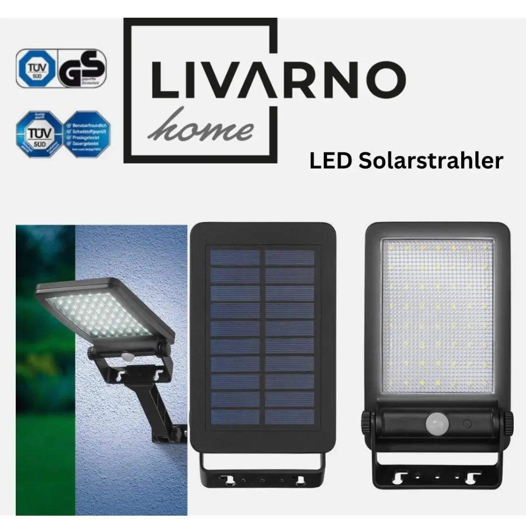 Livarno Home LED Solar Floodlight with Motion Sensor